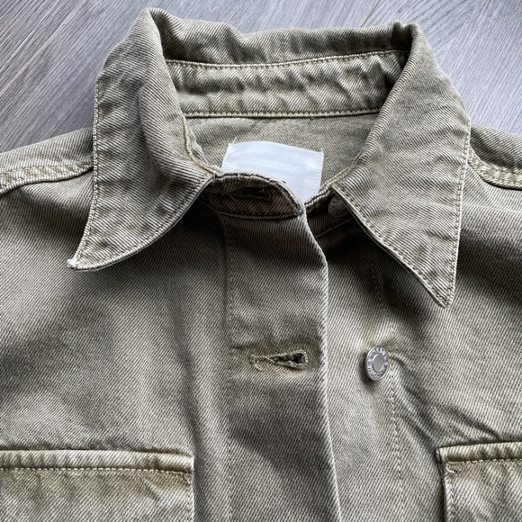 Khaki jean shacket - Picture 4 of 6